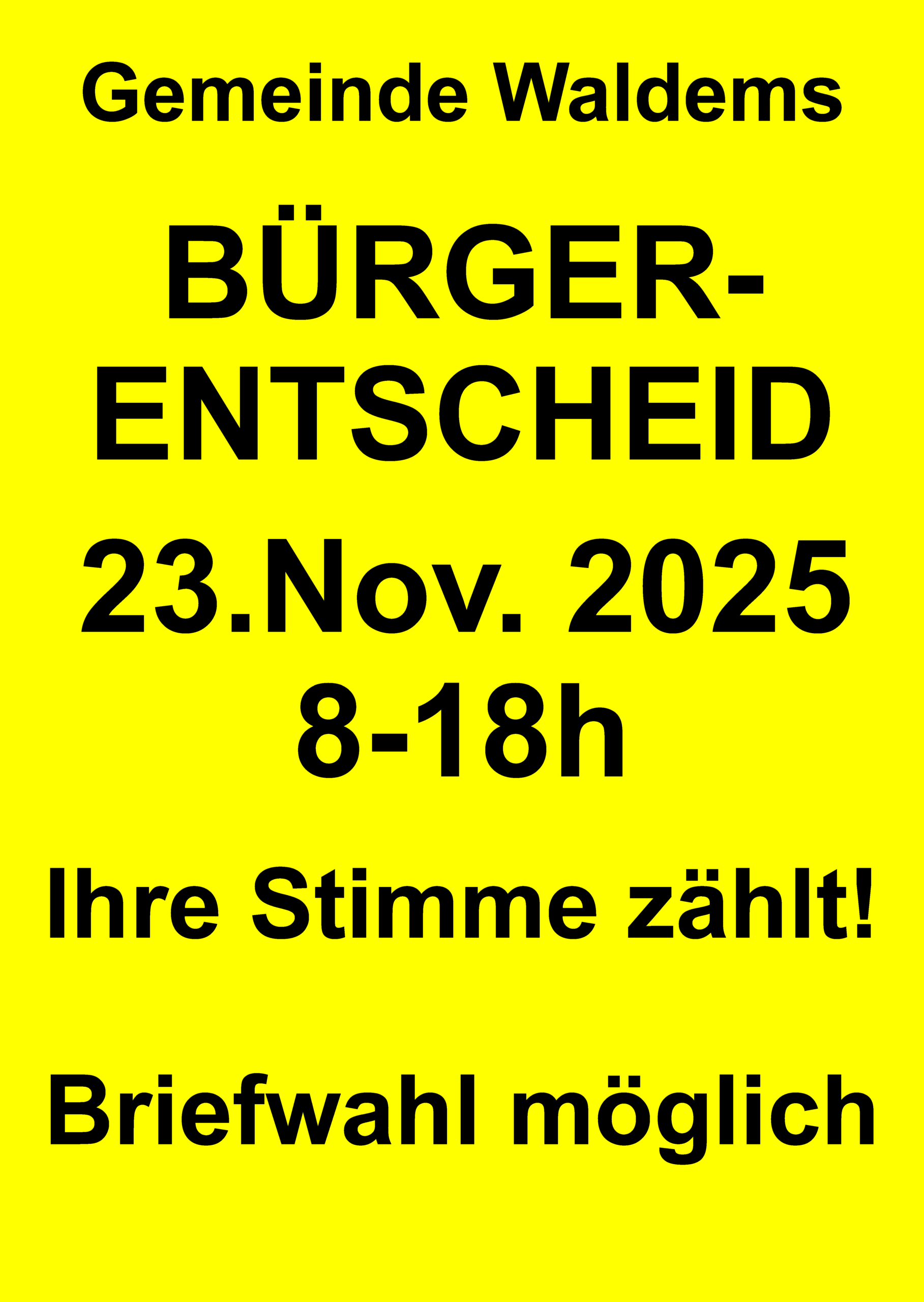Bürgerentscheid am 23. November 2025 !