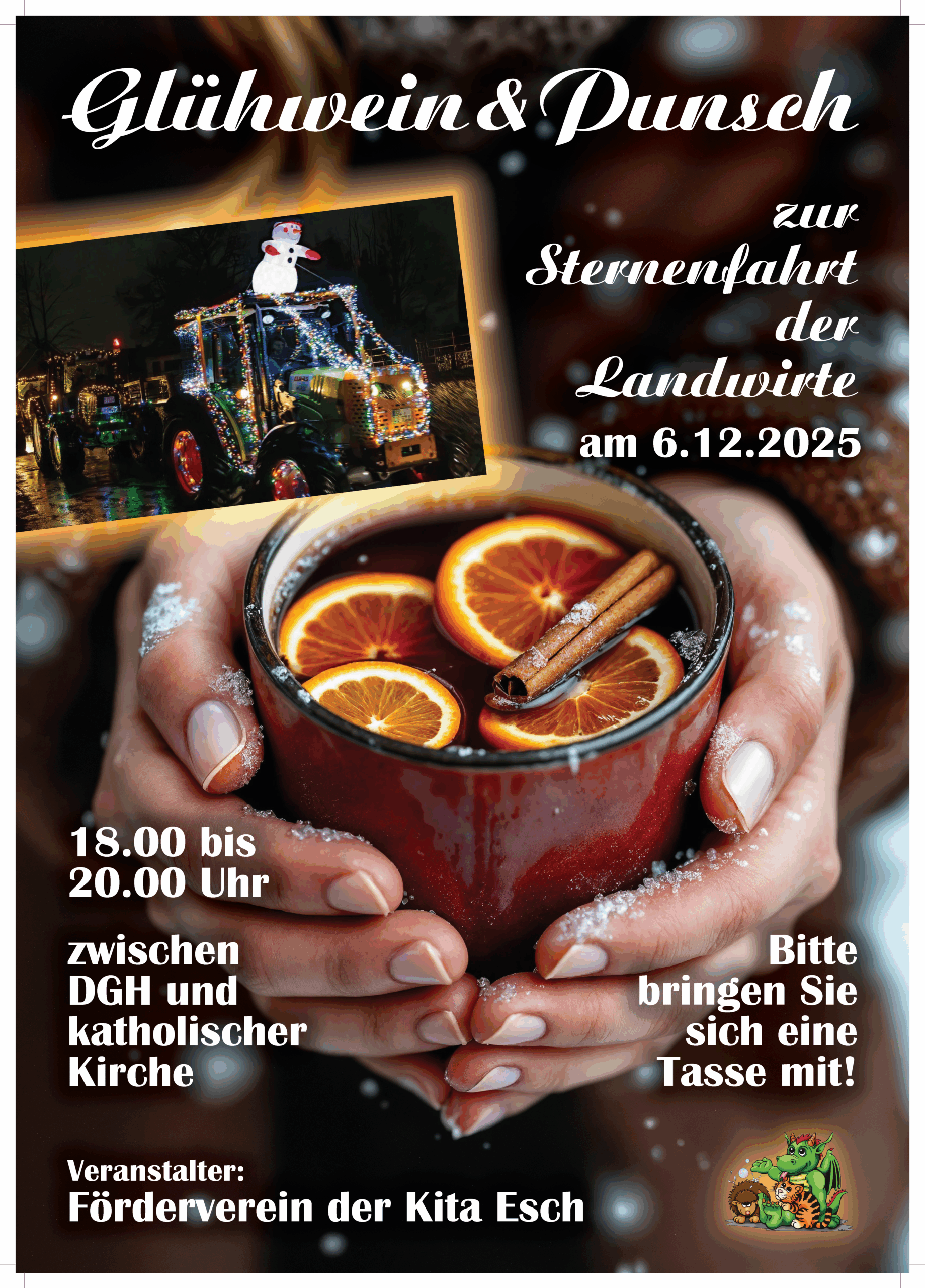 Sternenfahrt der Waldemser Landwirte am 6. Dezember 2025 – Glühwein und Punsch in Esch ab 18:00 Uhr