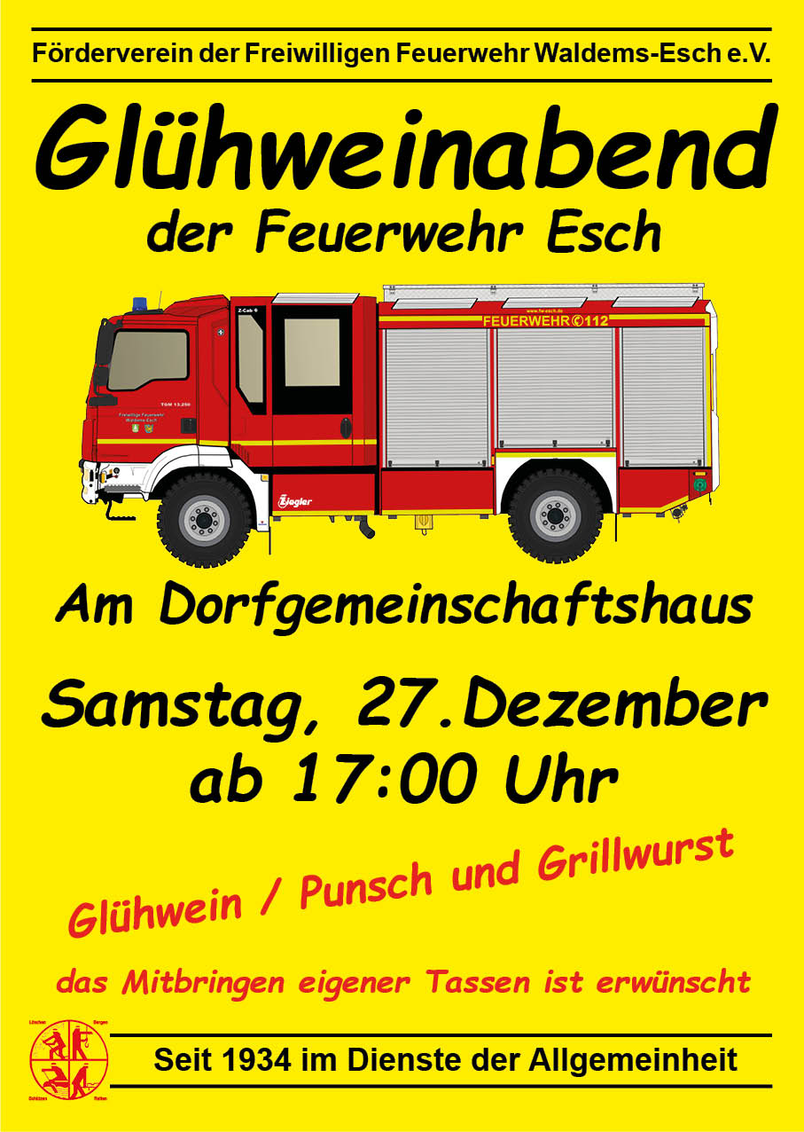 Glühweinabend der Feuerwehr Esch am 27. Dezember 2025