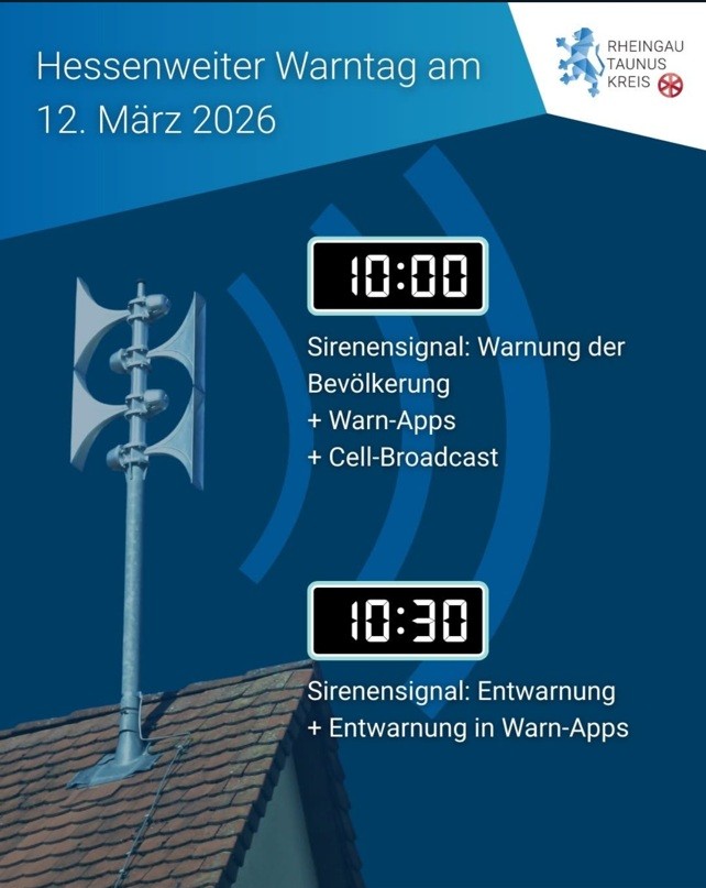 Hessenweiter Warntag am Donnerstag, den 12.03.2026