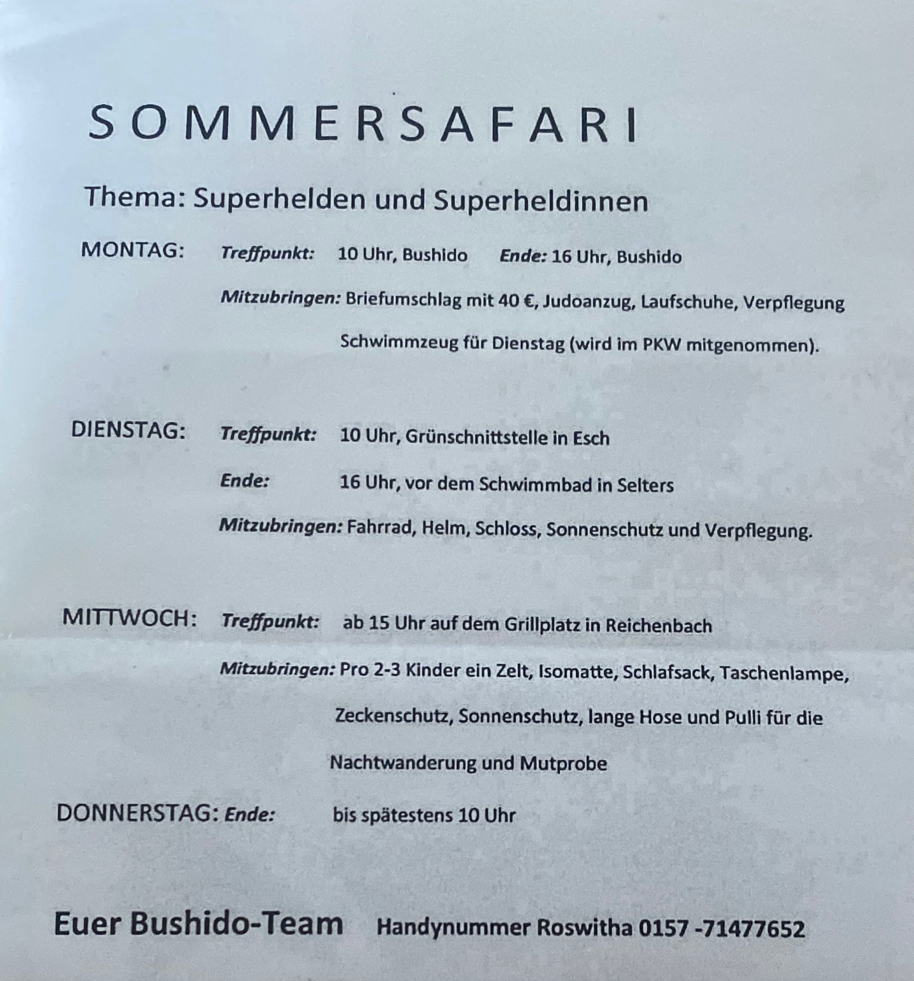 Sommersafari von Bushido Waldems