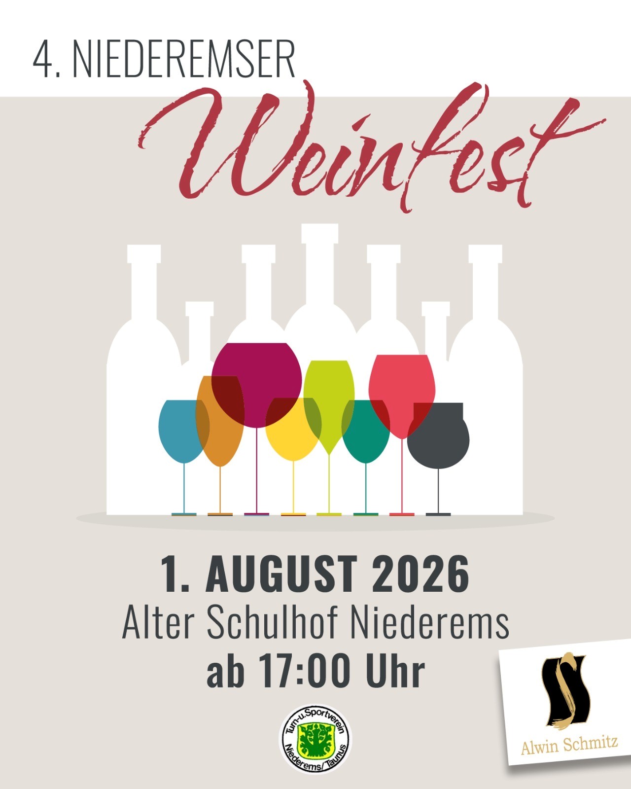 4. Niederemser Weinfest am 1. August 2026